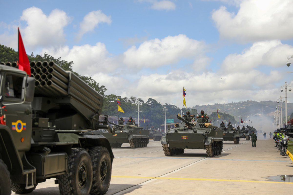 Venezuelan military practicing for the July 5th Independence Day parade at Los Próceres  Venezuela