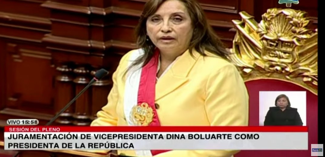 .@DinaErcilia becomes the first female president of Peru after ouster and apparent arrest of @PedroCastilloTe who is accused of a coup attempt