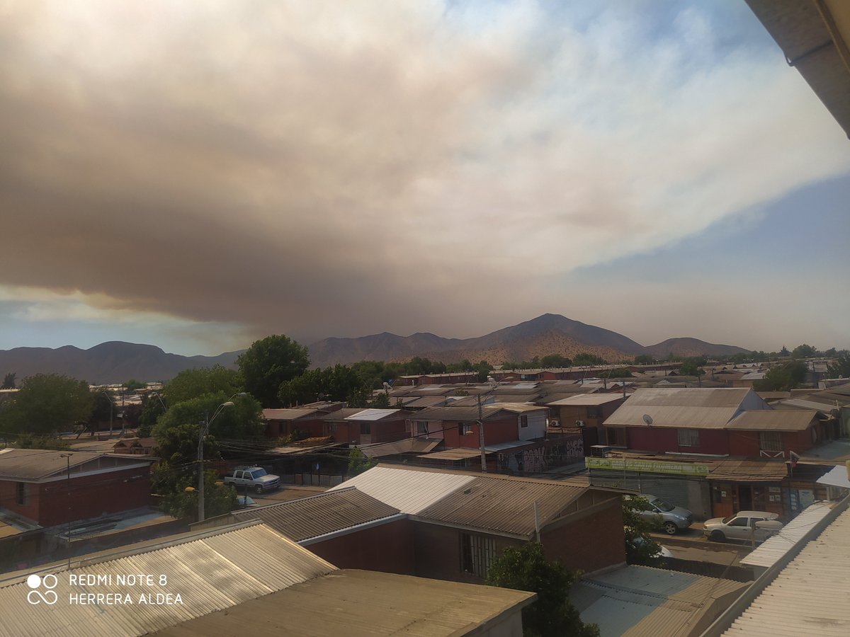 Fire curacavi mega fire can be viewed from stgo