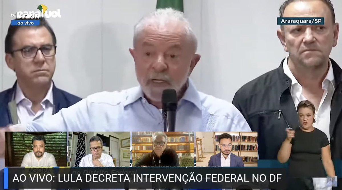 Lula points the finger directly at Bolsonaro. Says that Indigenous peoples, black communities, the left has never led such an attack on the nation's democracy. It was the words of the ex-president that led to today's violent insurrection, says Lula