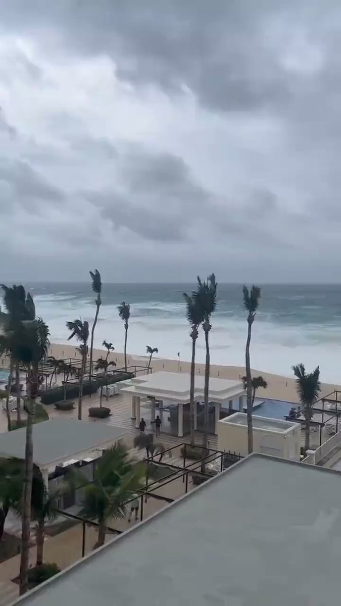 Video from Cabo San Lucas, as Hurricane Hilary, now category 3, passes near the southern end of the California peninsula