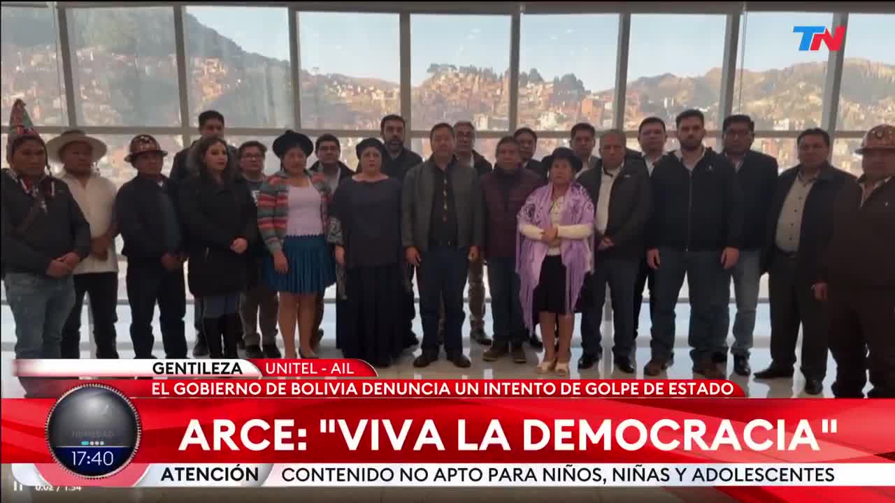 The president of Bolivia, Luis Arce, calls for mobilization against the coup d'état: We are going to confront any coup attempt. We need the people to mobilize in favor of democracy