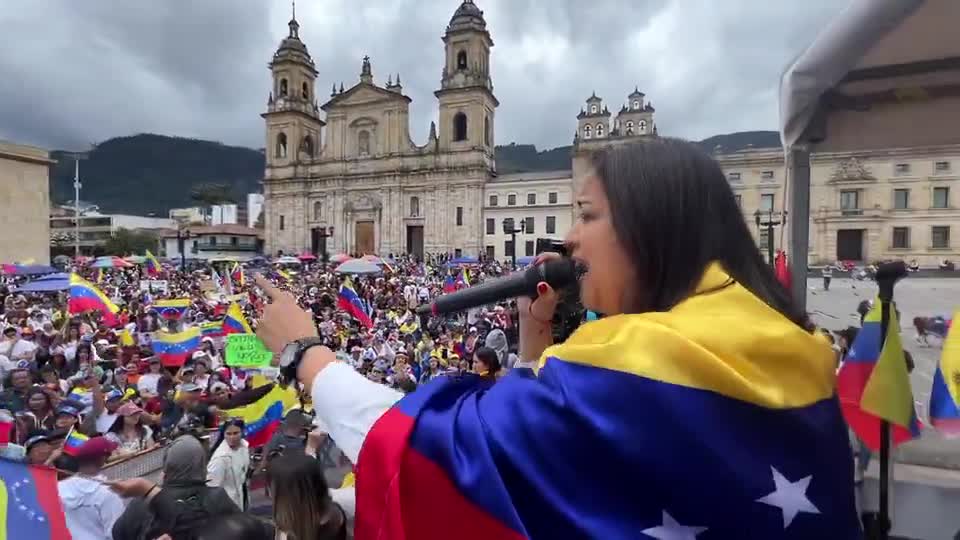 Deputy @gabyarellanoVE from the Plaza de Bolívar in Bogotá: Tell your mother, your father, your family, bear with us that it is not for December, it is for January the reunion when Edmundo is in Miraflores