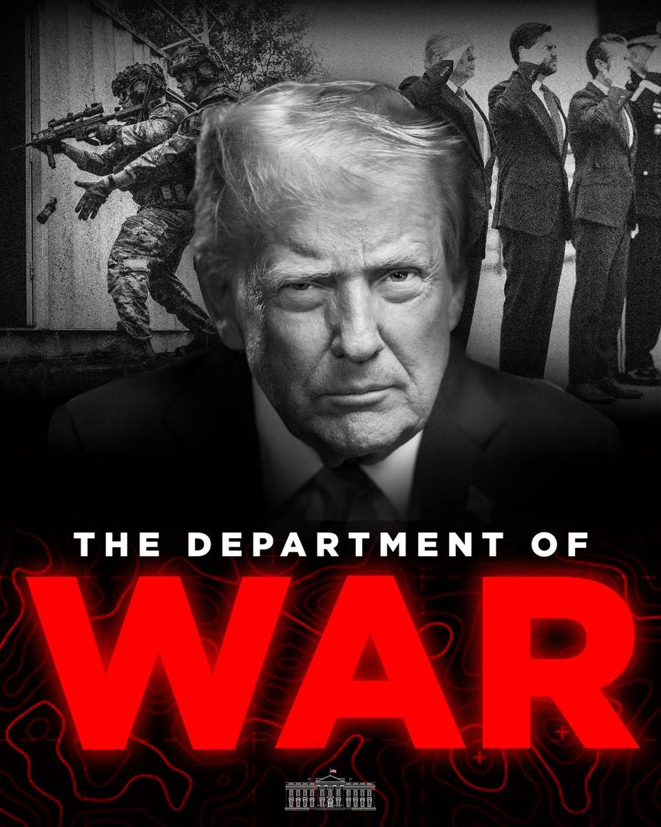 The Department of Defense  becomes The Department of War: President Donald J. Trump just signed an Executive Order restoring the name of the Department of War