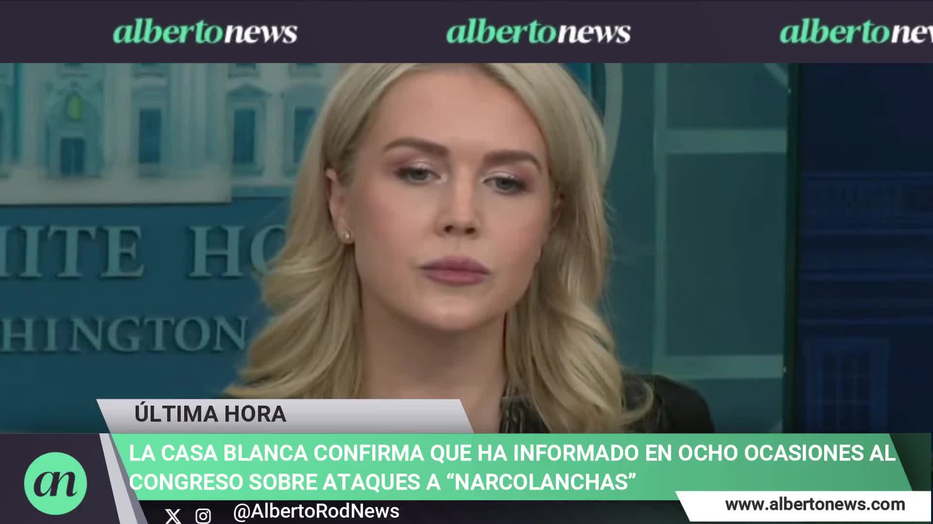 The White House confirms that Marco Rubio will brief Congress tomorrow, November 5th, on the attacks against drug-running boats in the Caribbean and the Pacific. We will gladly speak to them. We have been transparent; there have been eight meetings on this matter.