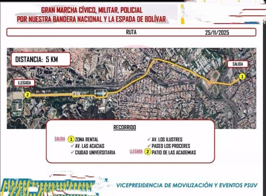 A military parade is scheduled in Caracas today
