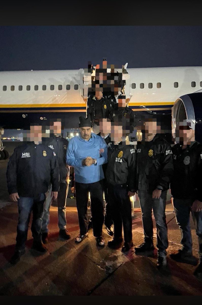 First images of Maduro after getting off the helicopter and at the DEA headquarters, following his capture in Venezuela by the administration of President Donald Trump.