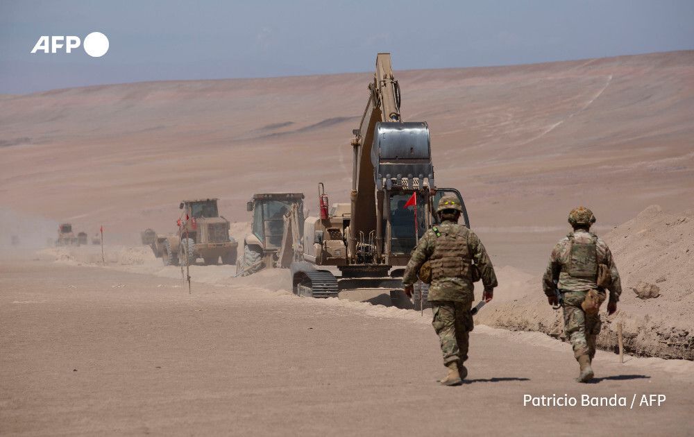 Chile starts building border barriers with Peru, Bolivia to curb immigration. Trenches about three meters deep (10 feet) are planned for Arica and other areas on the border with Bolivia